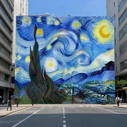 avenida paulista painted by van gogh