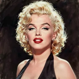 Marilyn Monroe as Hawk Girl, drawn by Neal Adams
