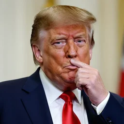donald trump picking his nose