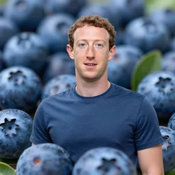 mark Zuckerberg as a blueberry