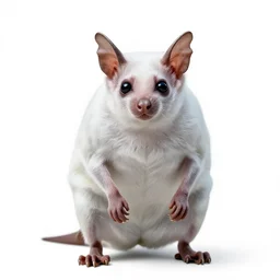white bat, photorealistic wildlife photography, full body, isolated on a pure white background, centered, entire subject in frame, sharp focus, soft studio lighting
