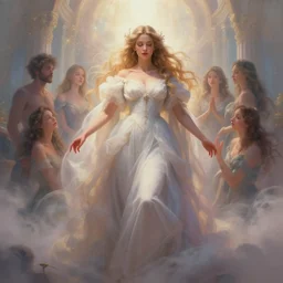 renaissance professional digital art of the wonderful goddess, voluminous pleasant atmospheric lighting, cinematic, drawn, complex, detailed, tender premonition, leesha hannigan, wayne haag, reina rocin, ignacio fernandez rios, mark ryden, gregory crewdson, epic, fabulous, magnificent, a lot of wow, cinematic, masterpiece, delicate pastel shades of color