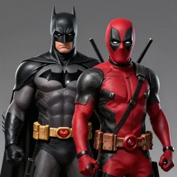 Batman and Deadpool together 4K quality Digital art
