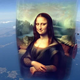 Mona Lisa skydiving