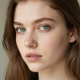 american white girl looking, fair light skin, green eyes