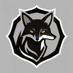 military logo that involves foxes, gray and black color scheme