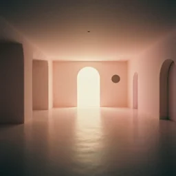 noisy color photograph of a retrofuturist liminal space, wonderland, vertical, minimalist, cinematic, soft vintage glow