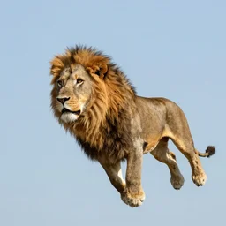 alex the lion flying a plane, realistic, clean, detailed