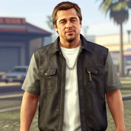 gta v, grand theft auto 5 by stephen bliss of brad pitt