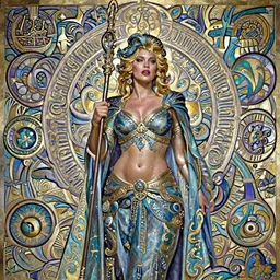 rebel wilson as a sorceress, passionate, seductive, sweaty, intricate dressed in ornate blue robes and staff, lovely, intricate, highly detailed, digital painting, artstation, concept art, smooth, sharp focus, karma sutra, illustration, unreal engine 5, 8 k, art by artgerm and greg rutkowski and alphonse mucha