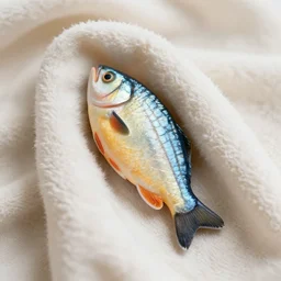 fish wrapped in a soft blanket, cute, 3 3 mm photo