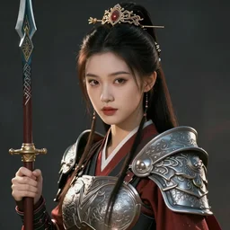 portrait a one beautiful warrior, 8k, trending on artstation