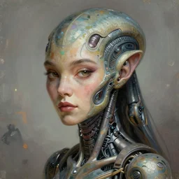 attractive female alien - cyborg - xenomorhp, close - up portrait, intricate, elegant, volumetric lighting, scenery, digital painting, highly detailed, artstation, sharp focus, illustration, concept art, luis rollo, ruan jia, steve mccurry, john berkey