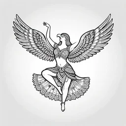 detailed icon for dancing eagle woman, symmetry, detailed intricate ink illustration, symbols of life, tarot card with ornate border frame, lakota souix, by peter mohrbacher, complementing colors, frame
