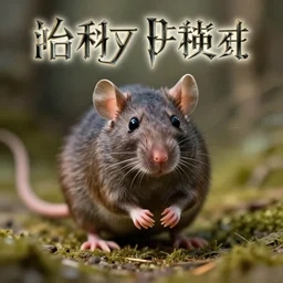 rat as harry potter book cover photography masterpiece