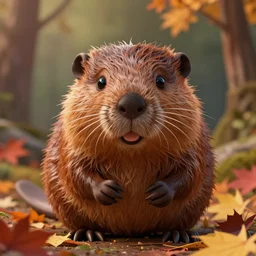 very beautiful portrait of an extremely cute and adorable beaver, smooth, perfect face, fantasy, character design by mark ryden and pixar and hayao miyazaki, sharp focus, concept art, harvest fall vibrancy, intricate detail, cinematic lighting, hyperrealistic, 3 5 mm, diorama macro photography, 8 k, 4 k