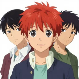 [portrait of a red hair boy, makoto shinkai, thomas kinkade, james gilleard, very awesome]