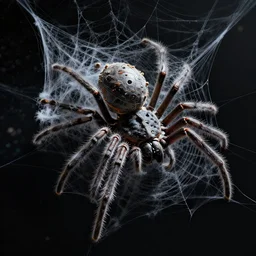 photo of a space station infested by spiders, spider web, sci-fi, artstation, realistic