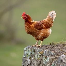 chicken on the edge of a cliff