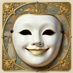 happy mask salesman, intricate, elegant, highly detailed, digital painting, artstation, concept art, smooth, sharp focus, illustration, art by artgerm and greg rutkowski and alphonse mucha and william - adolphe bouguereau