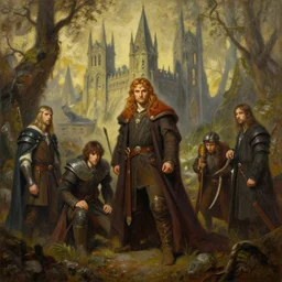 1 9 7 9 retro fantasy. fellowship of the ring in minas tirith a 2 4. artgerm. high fantasy detail scene. keith parkinson. beksinski. oil on canvas