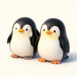two pieces of sushi that looks like a penguin