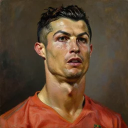 portrait of cristiano ronaldo, oil painting by ter brugghen, 1 7 th century, art, oil on canvas, wet - on - wet technique, highly realistic, expressive emotions, intricate textures, illusionistic detail, 4 k