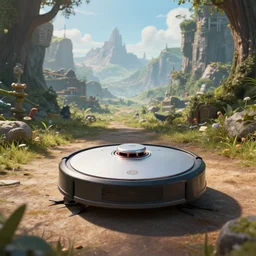 A roomba sets of on an epic fantasy quest