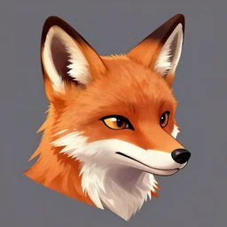anthropomorphic fox headshot fursona, trending on furaffinity