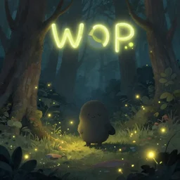 cute little creature in the forest illustrated by bobby chui, fireflies around, mute, neon light language, wlop, james jean, victo ngai, beautifully lit, muted colors, highly detailed, fantasy art by craig mullins, thomas kinkade