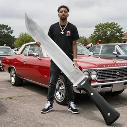 big baller shot caller 20 inch blades on the impala balla gettin laid tonight but no hoes in the whip but still bumping some crazy music