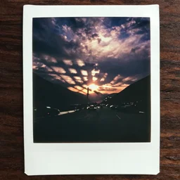 Borat in Afghanistan war, old polaroid photo
