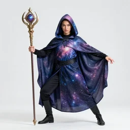 portrait of the dome diceling dancer wearing galaxy hall cape and magical druid staff by artgerm and Craig Mullins, James Jean, Andrey Ryabovichev, Mark Simonetti and Peter Morbacher 16k