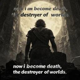 “ now i am become death, the destroyer of worlds ”