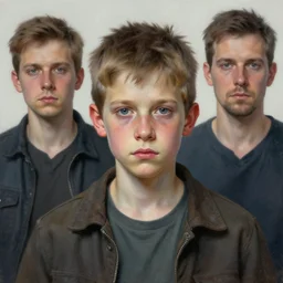portrait of a handsome young feral boy, art by denys tsiperko and bogdan rezunenko and franz xaver kosler, hyperrealism