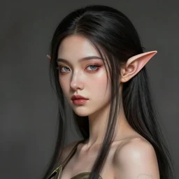an hyper - realistic portrait on an elf woman by siwoo kim and ed pantera, trending on artstation