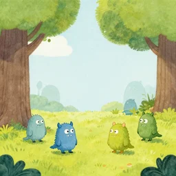 tiny monsters, 8 k, in the style of hans arnold,