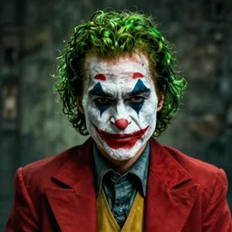 kanye west as the joker, green hair, octane render, 8k, scary, nightmare, cinematic