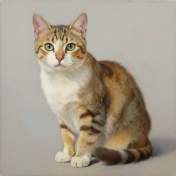 A painting of a cat, full subject, by Krenz Cushart, Trending on Artstation