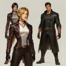 concept art of aerith meeting don corneo of the slums, trending on artstartion