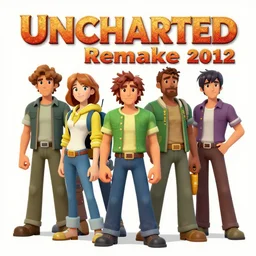 uncharted remake 16bit realistic characters, Moebius, Greg Rutkowski, Zabrocki, Karlkka, Jayison Devadas, Phuoc Quan, trending on Artstation, 8K, ultra wide angle, zenith view, pincushion lens effect