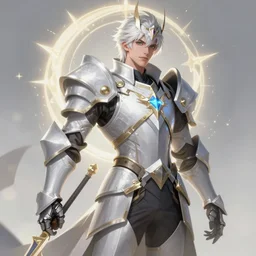 beautiful holy knight with white and light magic, attarctive pretty man, anime key visual, highly detailed, sharp edges, concept art, league of legends, style by shumolly and monable and artgerm and greg rutkowski and jo chen and pilyeon and ruan jia, character design, concept art