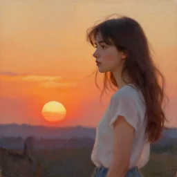 retro sunset, oil painting, artstation, ana dascalu