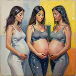 a beautiful painting dissecting pregnant women, by jean michel basquiat painting, lumion render