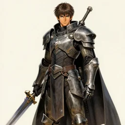 a portrait of an elven scifi warrior, tech armor, long cape, matte illustration by yoshitaka amano, cover art