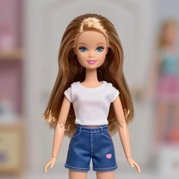a barbie doll as a person, realistic, detailed