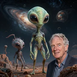 new discovered alien species from planet uranus, being featured on planet earth iii series voiced by attenborough, rendered on unreal engine 5