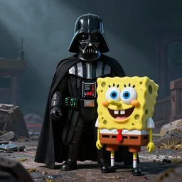 darth vader mixed with spongebob
