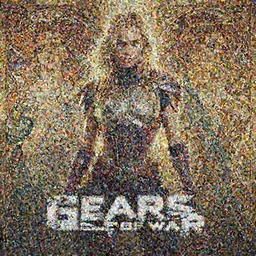 Symmetric movie poster of Cara delevingne as Samus Aran , Gears of War cover art, ultra wide lens shot,cinematic lighting, beautiful,art by Artgerm and Greg Rutkowski and Alphonse Mucha