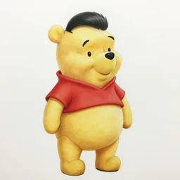 drawing of xi jinping with the body of winnie the pooh and the head of xi jinping